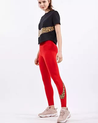 nike leopard swoosh leggings