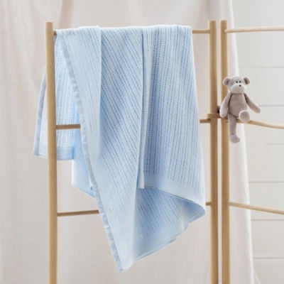 satin edged cellular baby blanket