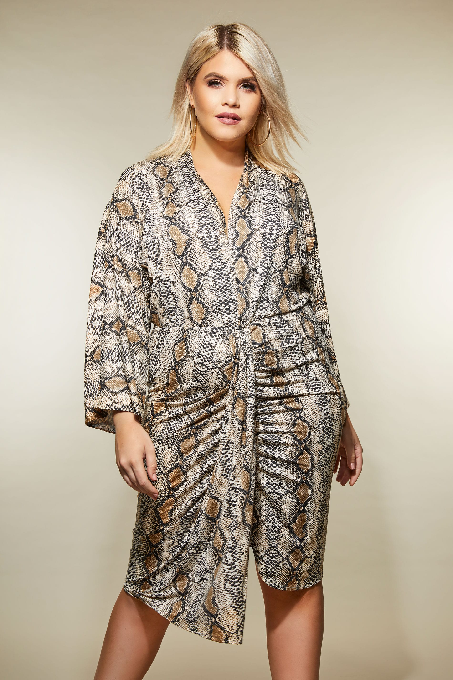 Plus Size AX PARIS CURVE Snake Print Dress Compare Trinity Leeds
