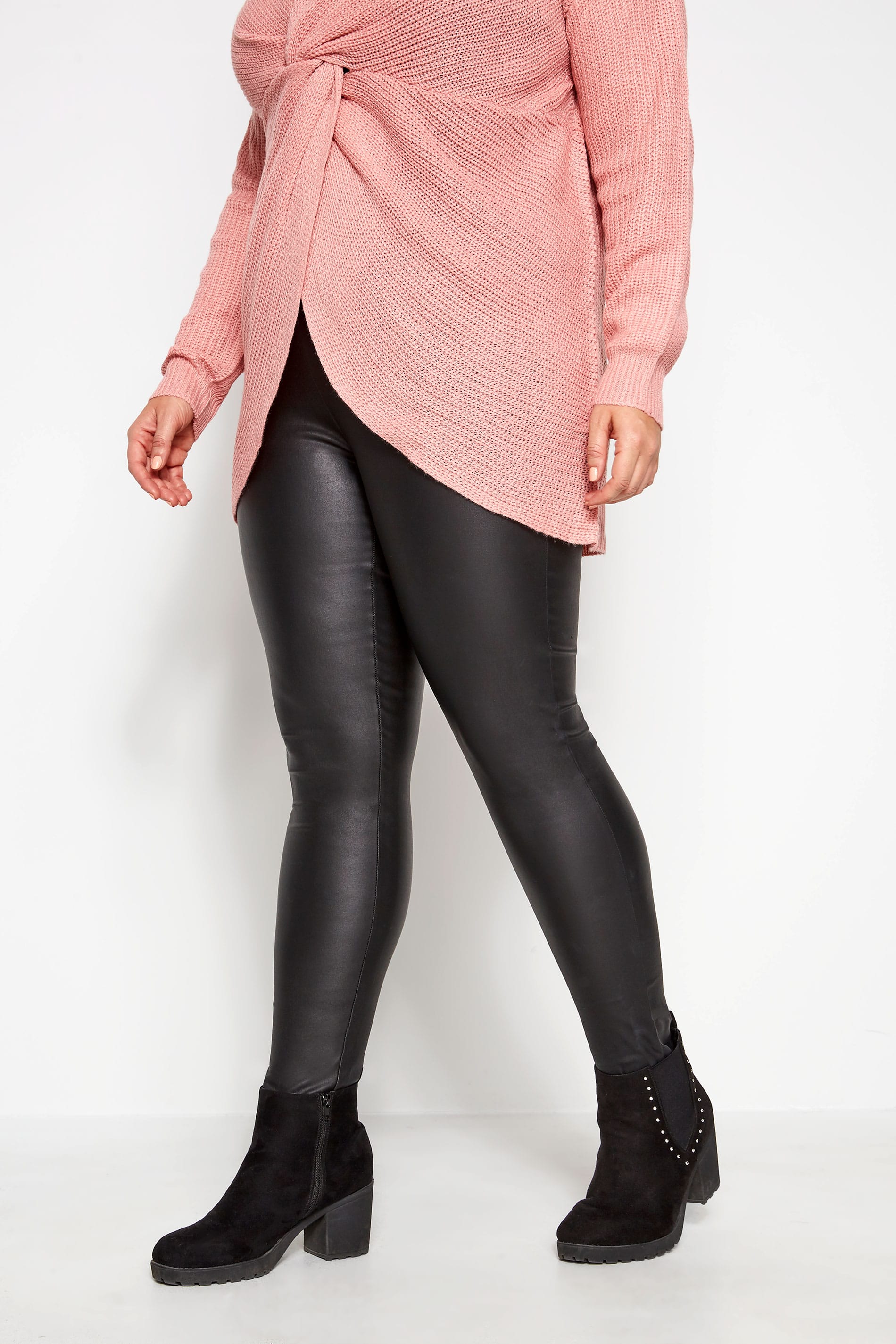 Women's Plus Size Faux Leather High Waist Stretchy Pu Leggings Pants S-3xl  | Fruugo AU