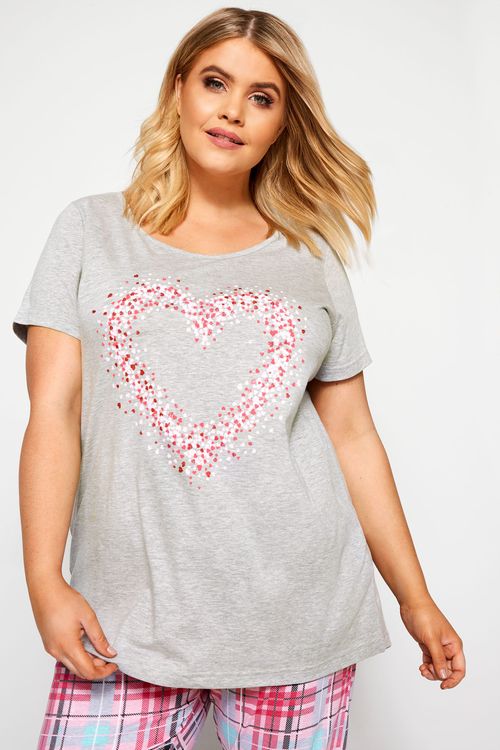 Plus Size Grey Marl Glitter...