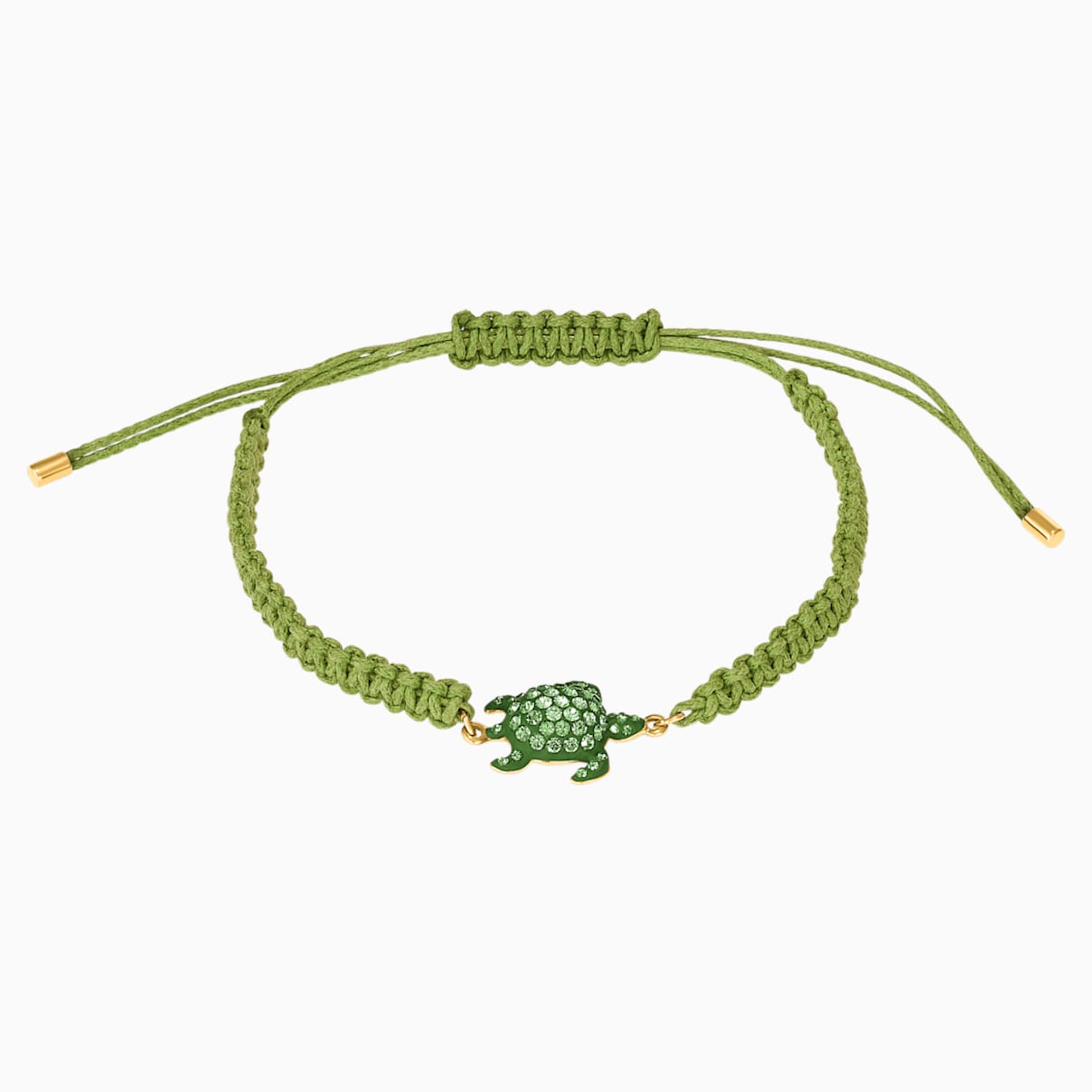 Mustique Sea Life Turtle Bracelet Green Gold tone plated