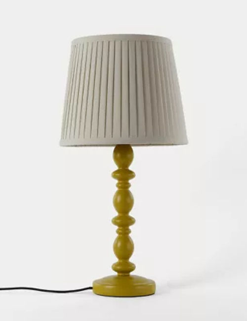 M&S Lotty Wooden Table Lamp -...