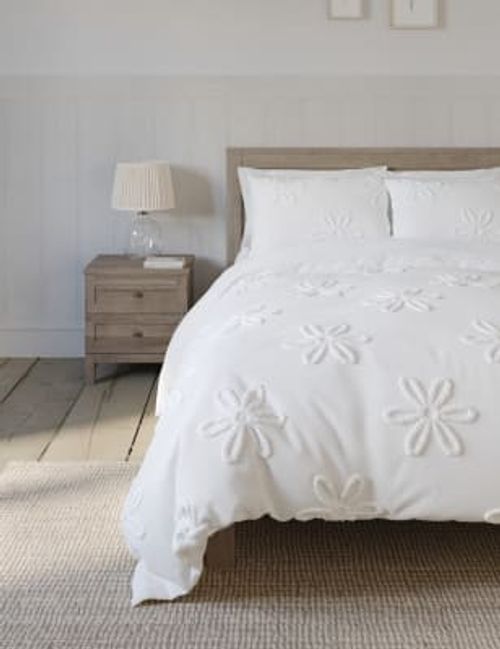 M&S Pure Cotton Tufted Floral...