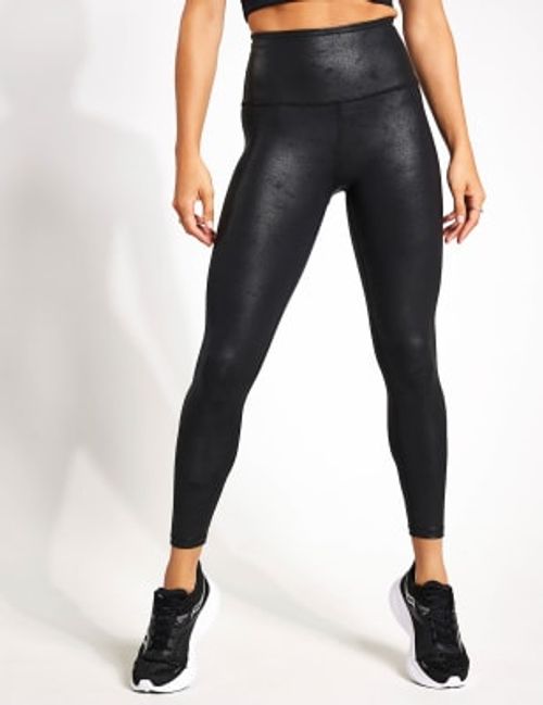 Beyond Yoga Womens Leatherette High Waisted 7/8 Leggings - M - Black, Black, £95.00