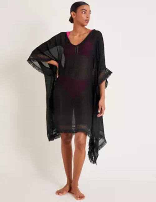 Monsoon Women's Sheer Fringed...