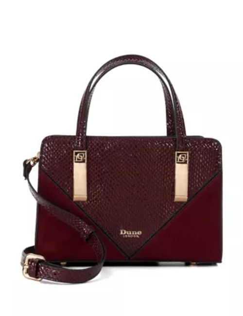 Dune London Women's Lizard Effect Mini Tote Bag - Berry, Berry