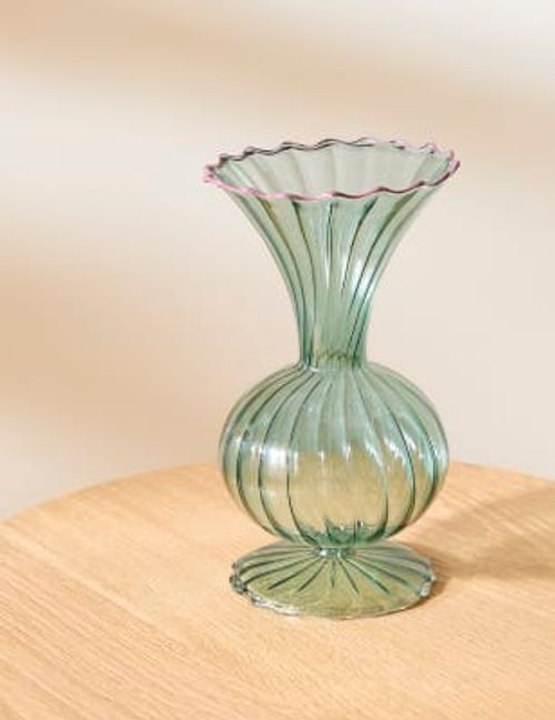 M&S Small Ribbed Bud Vase -...