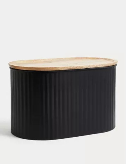 M&S Ribbed Bread Bin - Black,...