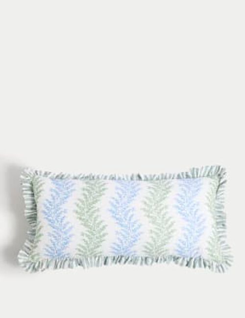 M&S Cotton with Linen Leaf &...