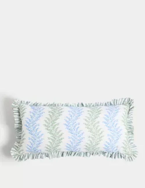 M&S Cotton with Linen Leaf &...