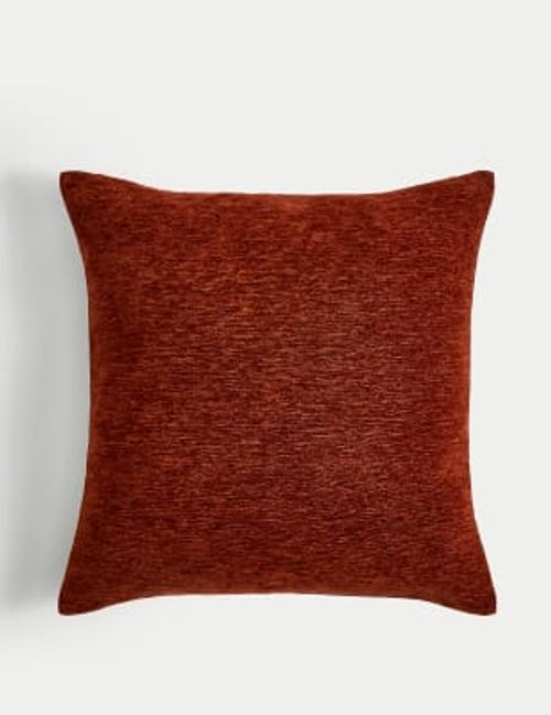 M&S Chenille Cushion - Rust,...