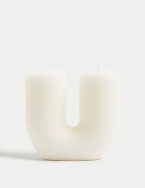 M&S U-Shape Candle - Cream,...
