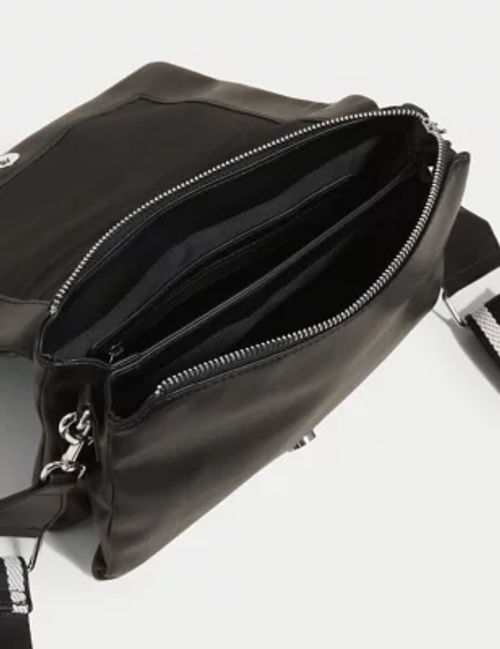 Faux Leather Cross Body Camera Bag, M&S Collection