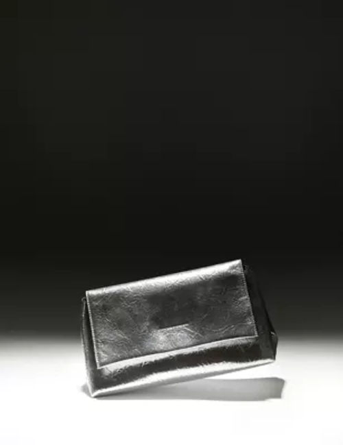 M&S Women's Metallic Clutch...