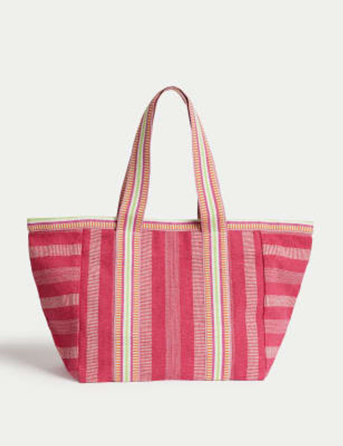 M&S Womens Canvas Striped...