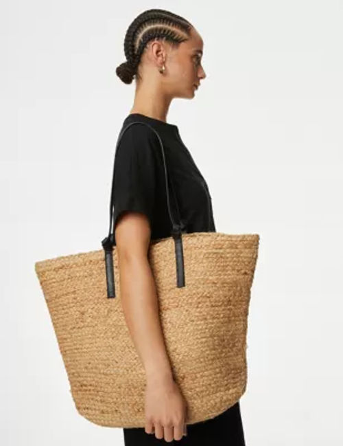 M&S Womens Jute Shopper -...