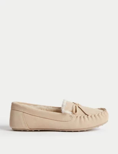 M&S Women's Suede Bow Faux...