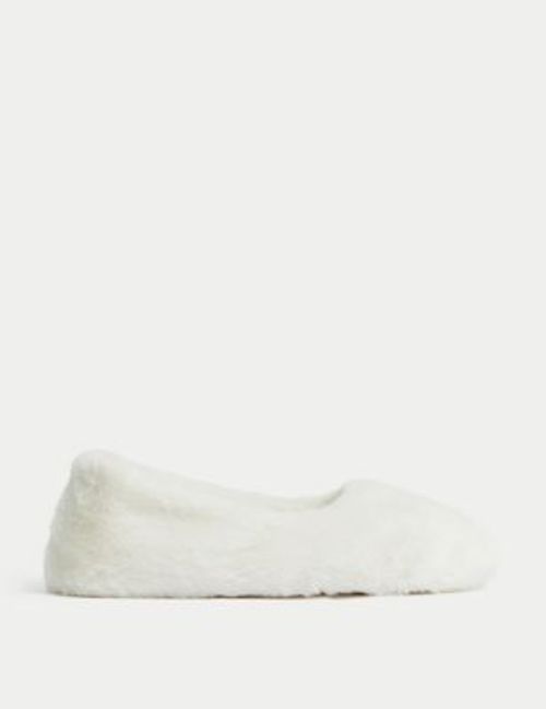 M&S Womens Faux Fur Ballerina...