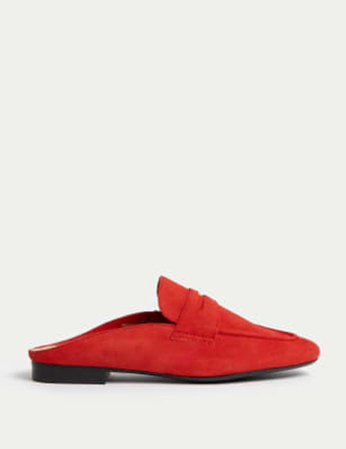 M&S Womens Suede Slip On Flat...