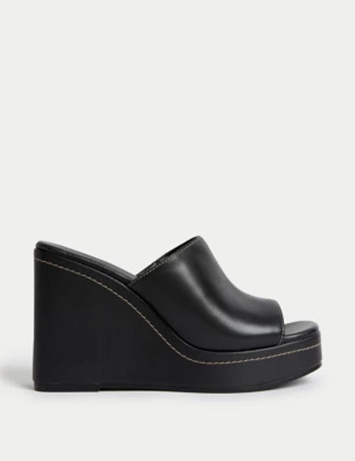 M&S Womens Leather Wedge...