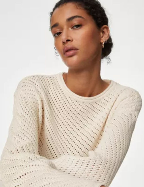 M&S Women's Textured Crew...