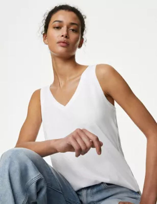 M&S Womens Relaxed Fit V-Neck...