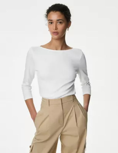 M&S Womens Pure Cotton Slim...