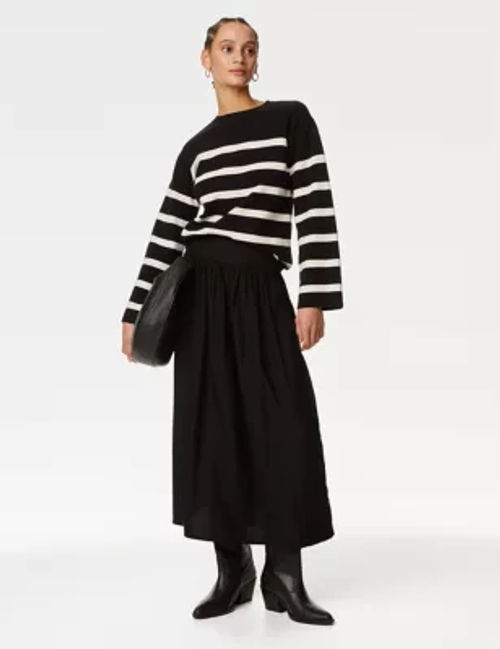 M&S Womens Midi A-Line Skirt...