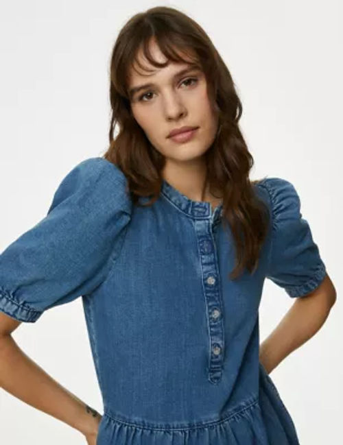 M&S Womens Denim Button Front...