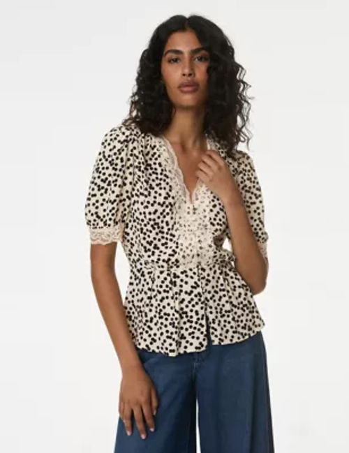 M&S Women's Printed Lace...