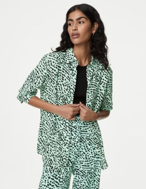 M&S Womens Printed Collared...