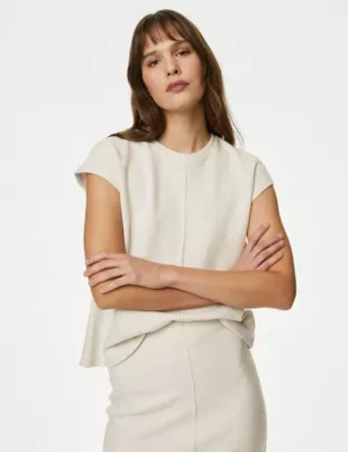 M&S Womens Cotton Blend Crew...