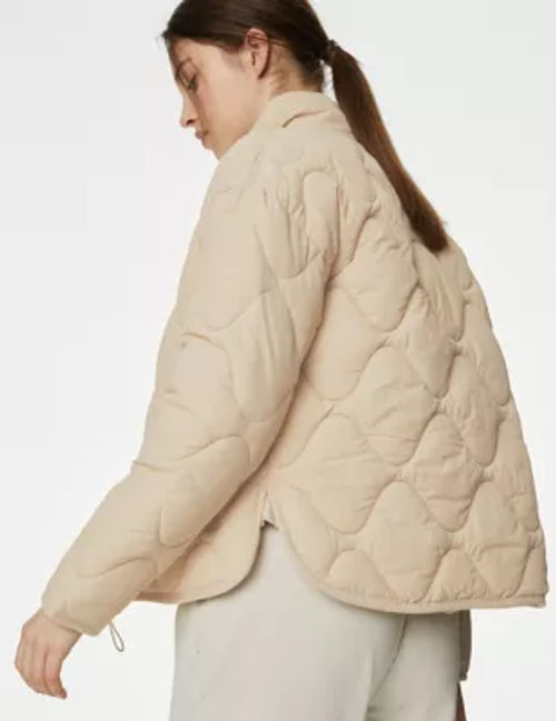 Quilted Half Zip Hooded Puffer Jacket, Goodmove