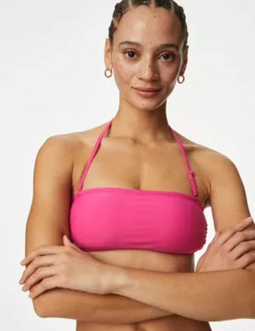 Padded Plunge Bikini Top, M&S Collection