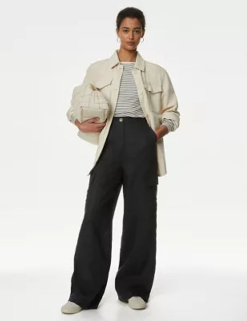 M&S Women's Pure Linen Cargo...