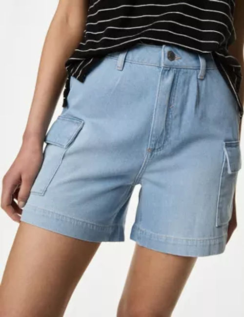 M&S Womens Denim Cargo Shorts...