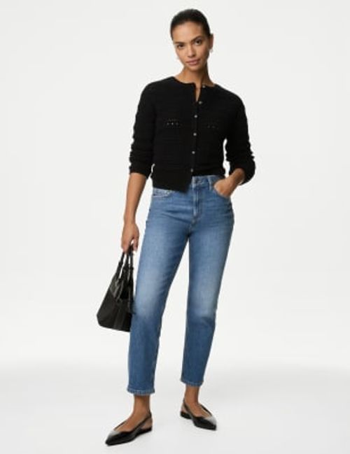 Lyocell Rich High Waisted Slim Flare Jeans