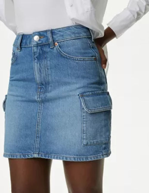 M&S Women's Denim Mini Cargo...