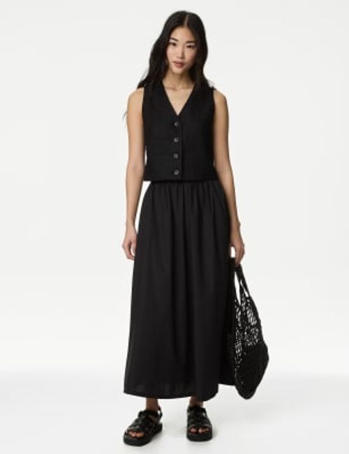 M&S Womens Pure Cotton Midi...