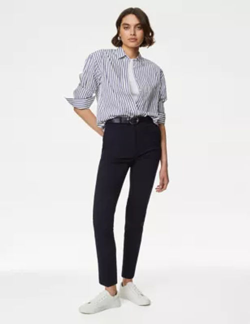 Mia Slim Jersey Ankle Grazer Trousers, M&S Collection, M&S