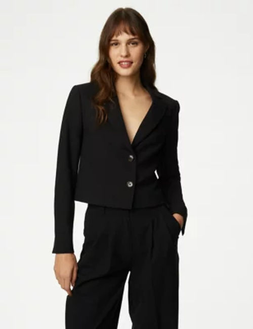 Crepe Relaxed Single Breasted Blazer, M&S Collection