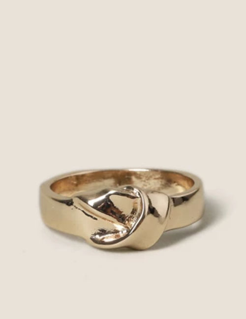 M&S Womens Gold Knot Ring -...