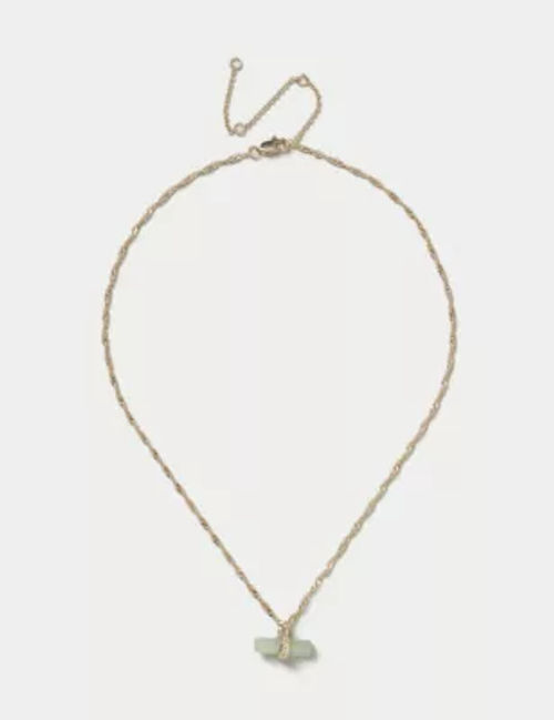 M&S Womens Jade Necklace -...