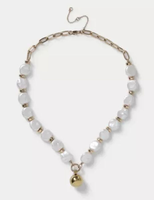 M&S Women's Gold Tone Pearl...