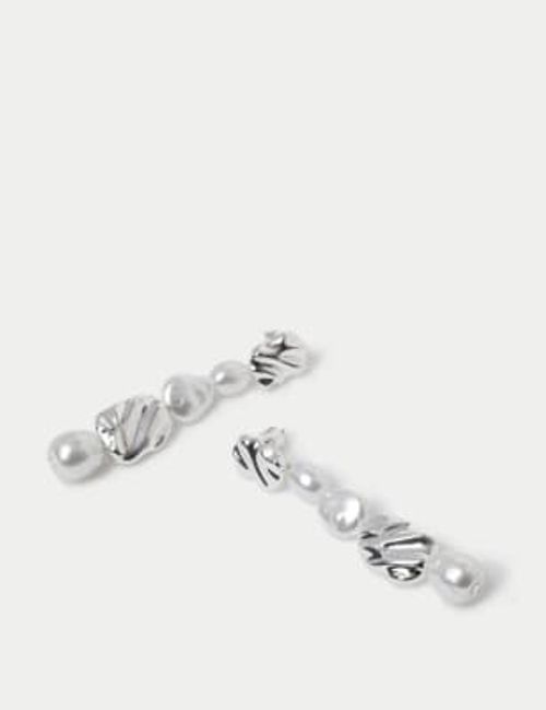 M&S Womens Silver Pearl Drop...