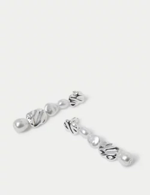 M&S Women's Silver Pearl Drop...