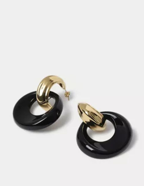 M&S Womens Gold & Black Round...