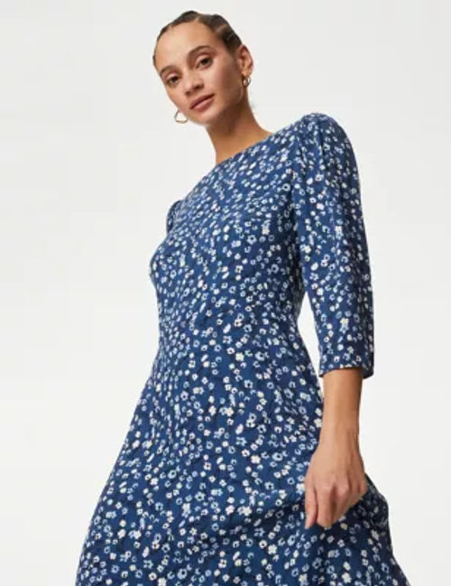 M&S Womens Floral Round Neck...