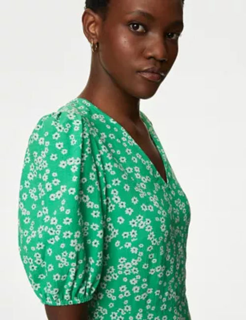 M&S Women's Floral V-Neck...